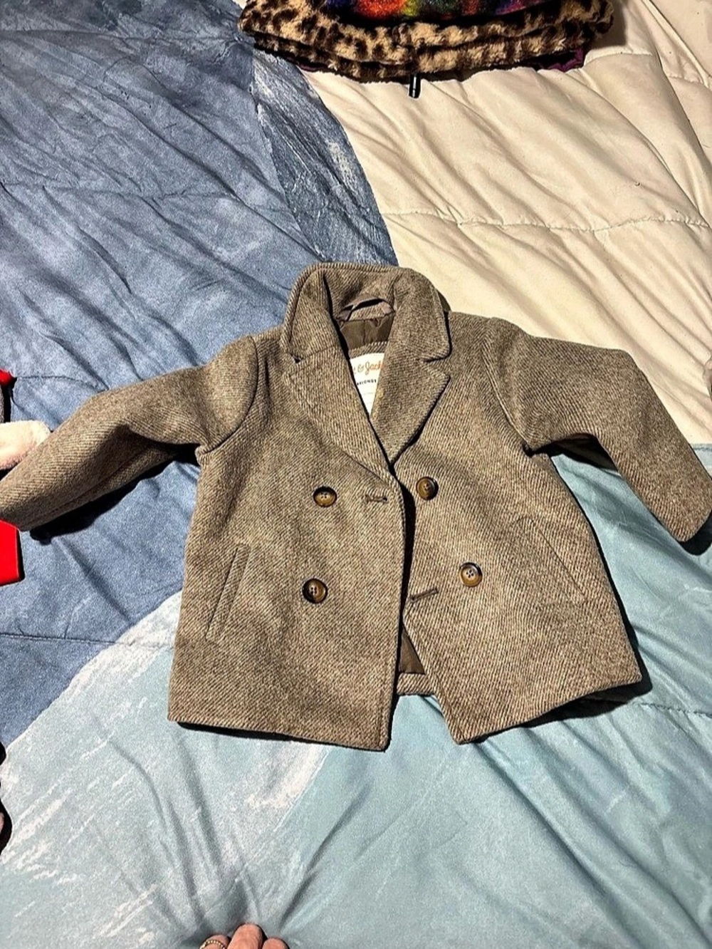 Cutter & Buck Men's Wool Blend Pea Coat in Brown